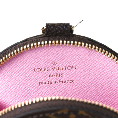 Louis Vuitton Monogram 2021 Christmas Animation Japanese Garden Round Coin Purse Wisteria Pink 5 of 6