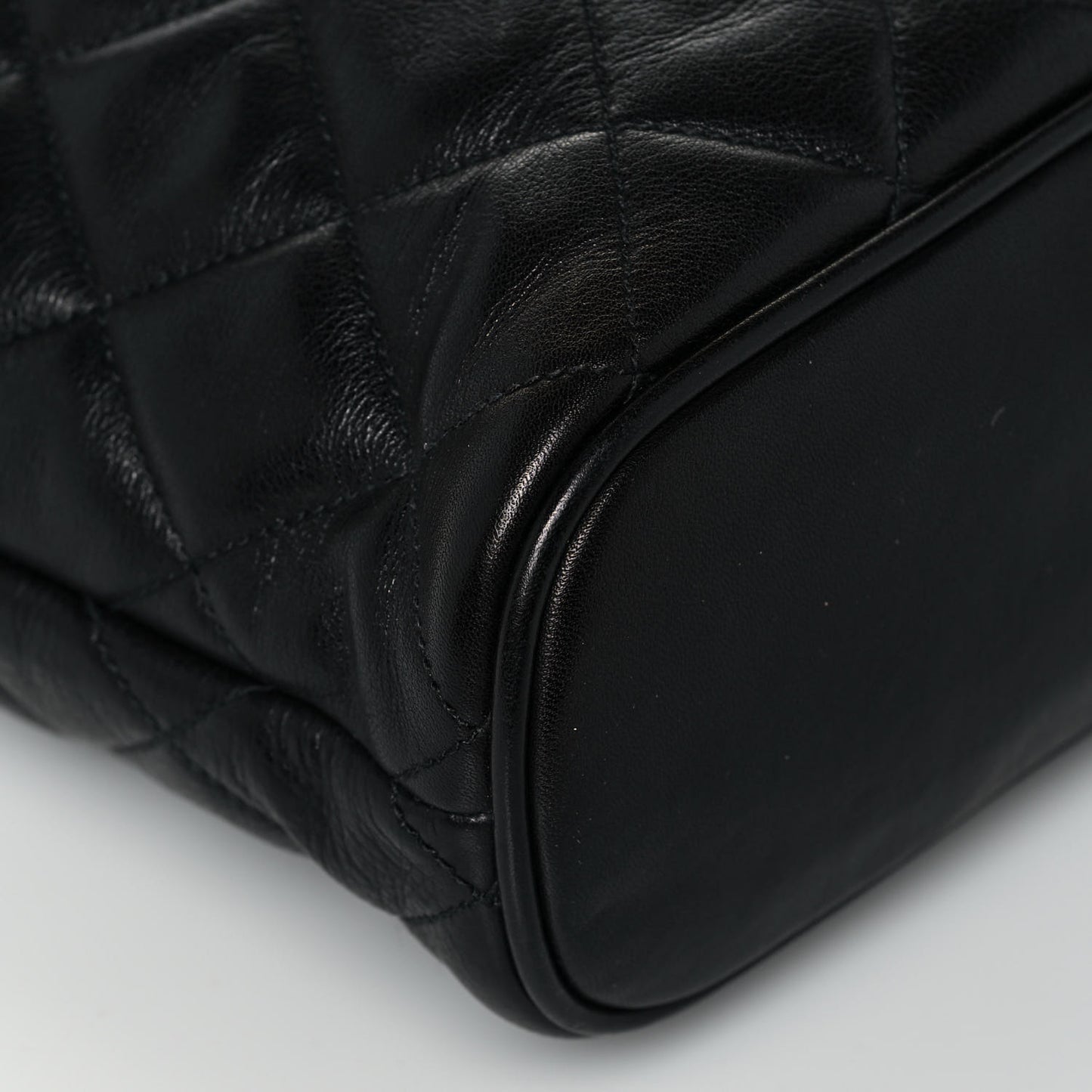 Lambskin Quilted Tote Black