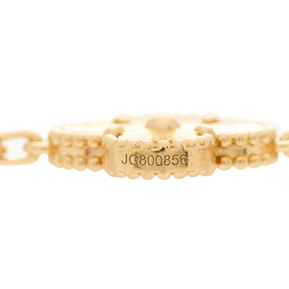Van Cleef & Arpels 18K Yellow Gold 5 Motifs Guilloche Vintage Alhambra Bracelet 4 of 5