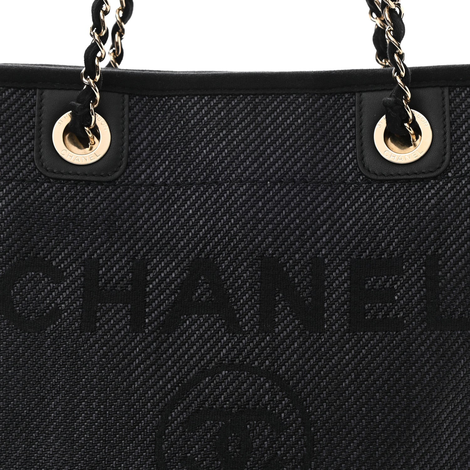 Chanel Mixed Fibers Calfskin Mini Deauville Tote Black 8 of 11
