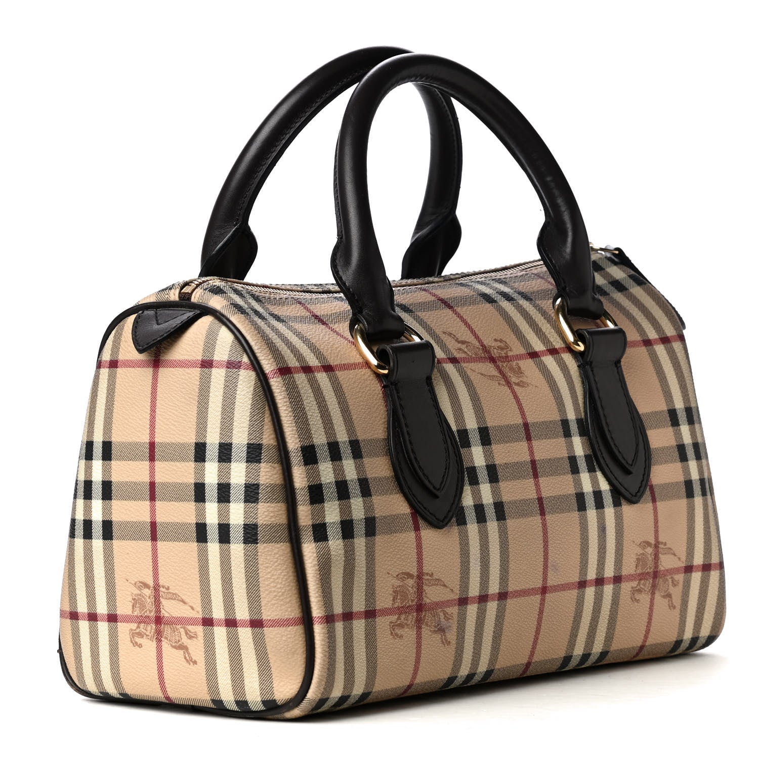 Burberry Haymarket Check Small Chester Bowling Bag Chocolate 2 of 4