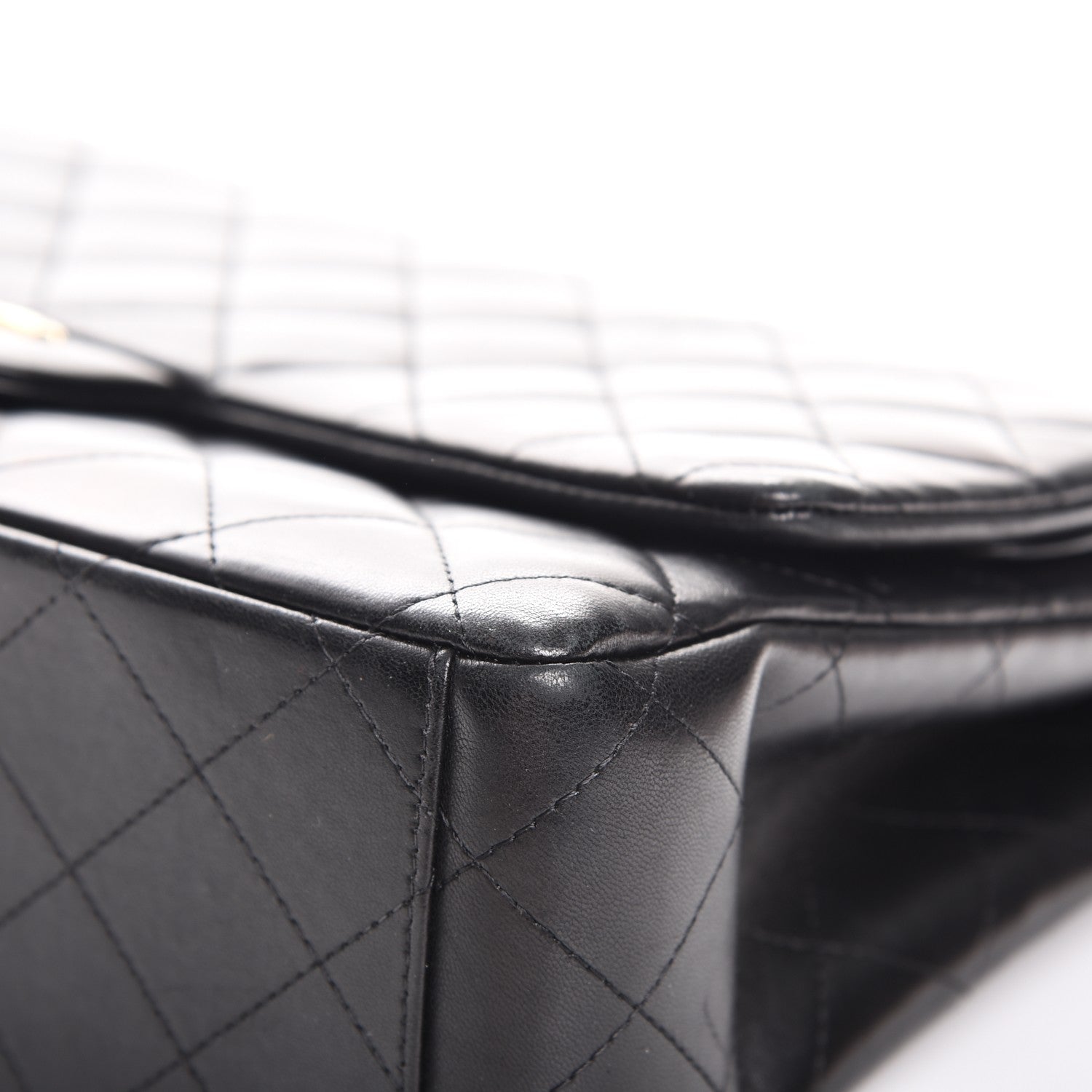 Chanel Lambskin Quilted Maxi Double Flap Black 14 of 15