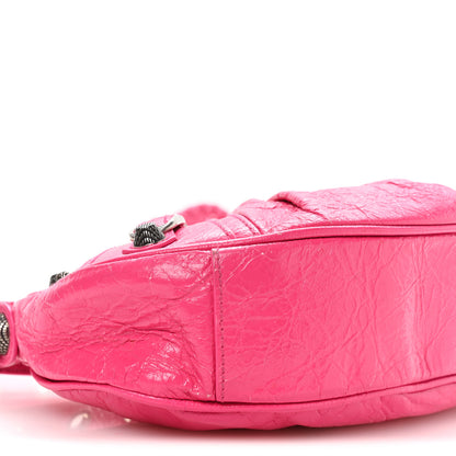 Balenciaga Agneau Arena Le Cagole Shoulder Bag XS Hot Pink 9 of 10