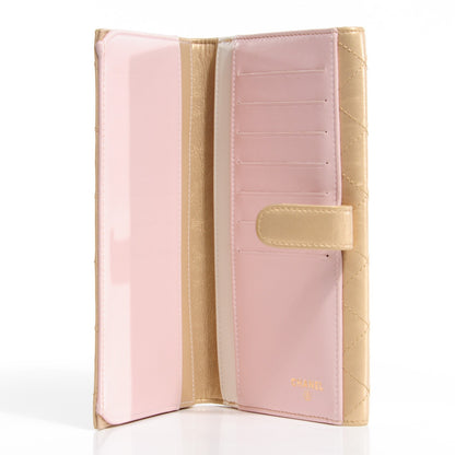 Chanel Metallic Calfskin Quilted Long Flap Wallet Gold 5 of 7
