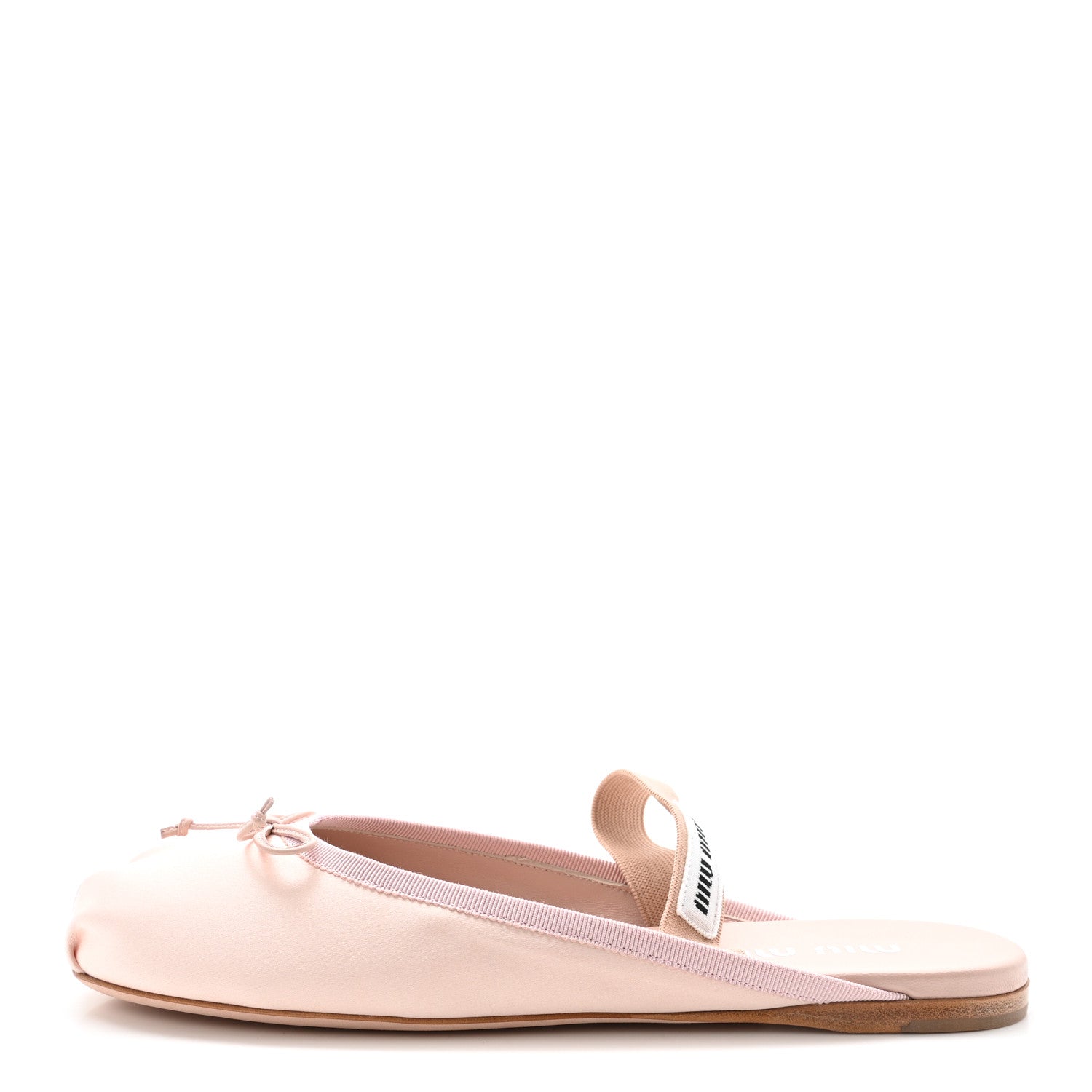 Miu Miu Raso Ballerina Mules 38.5 Orchidea 1 of 9