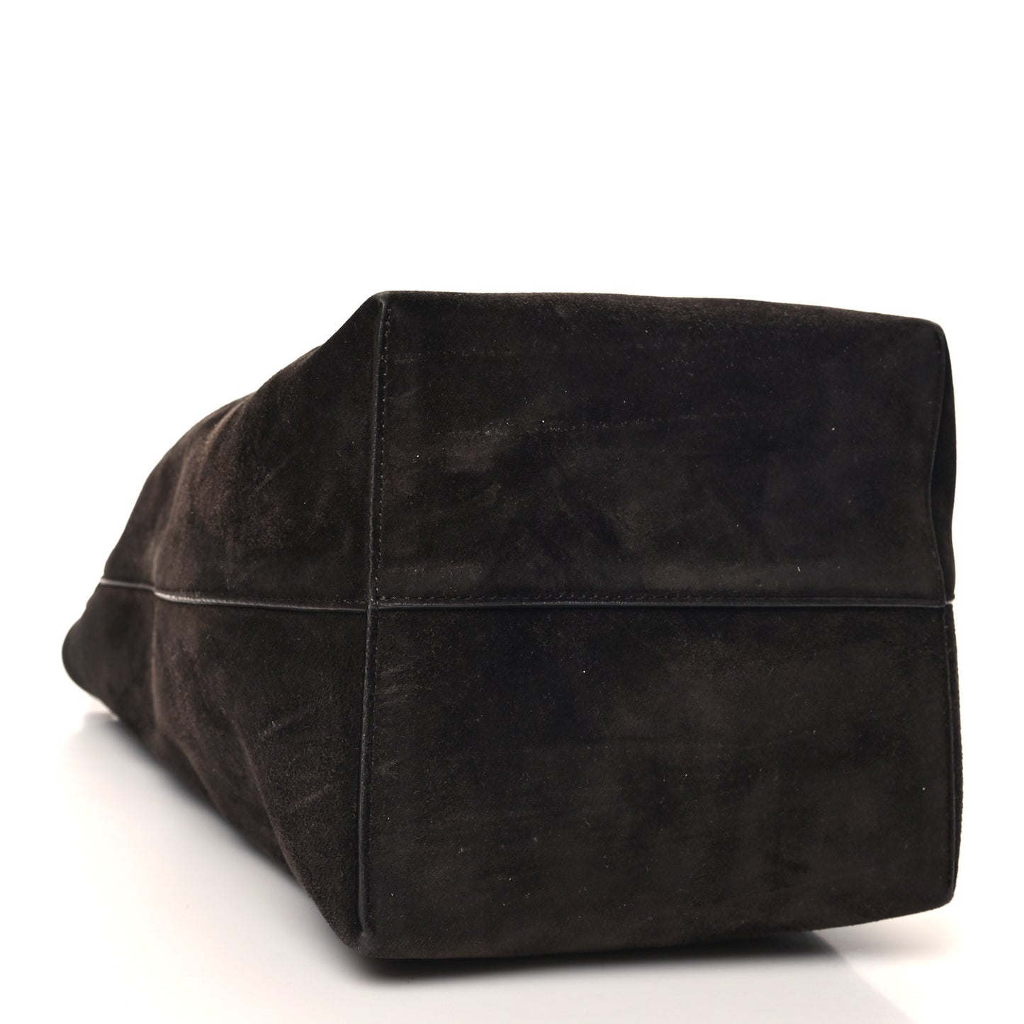Suede Calfskin Medium N/S Park Tote Dark Brown