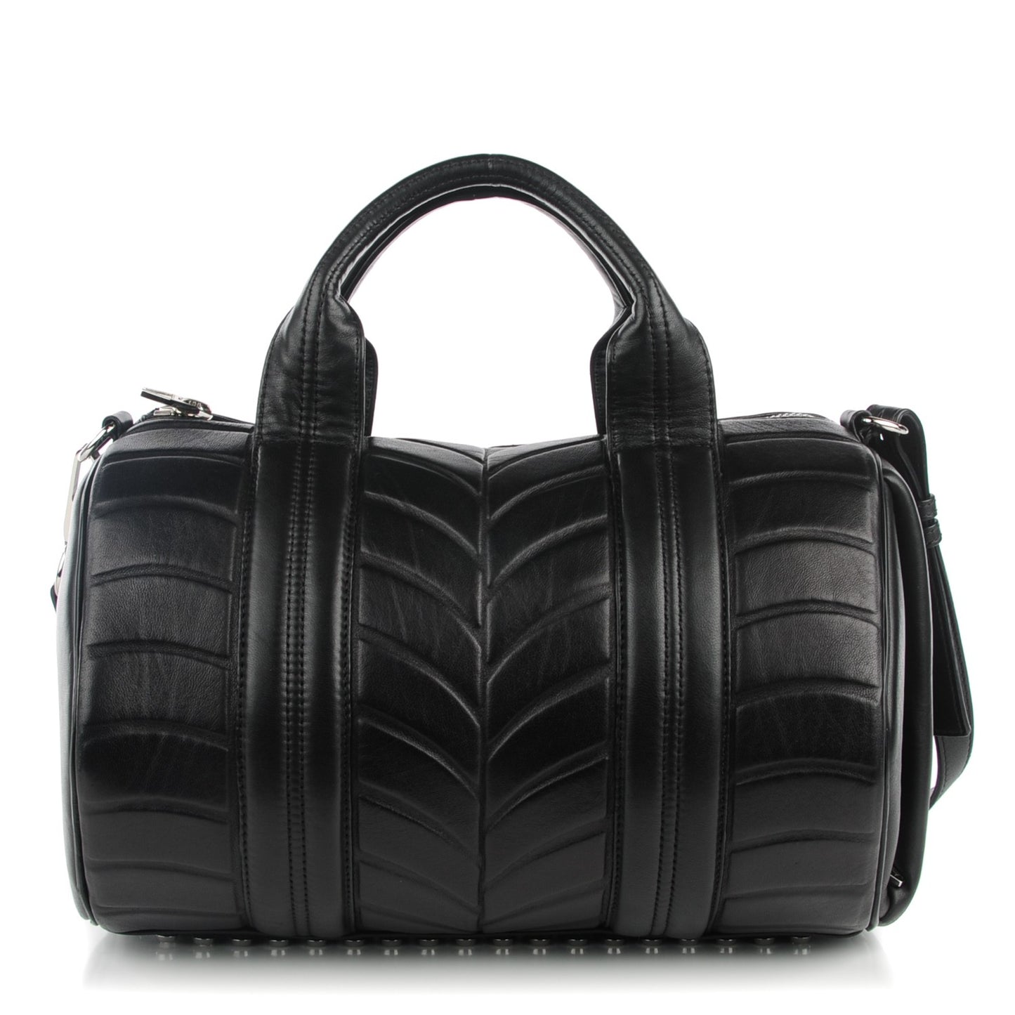 ALEXANDER WANG Neoprene Injected Lambskin Rocco Black Rhodium Hardware