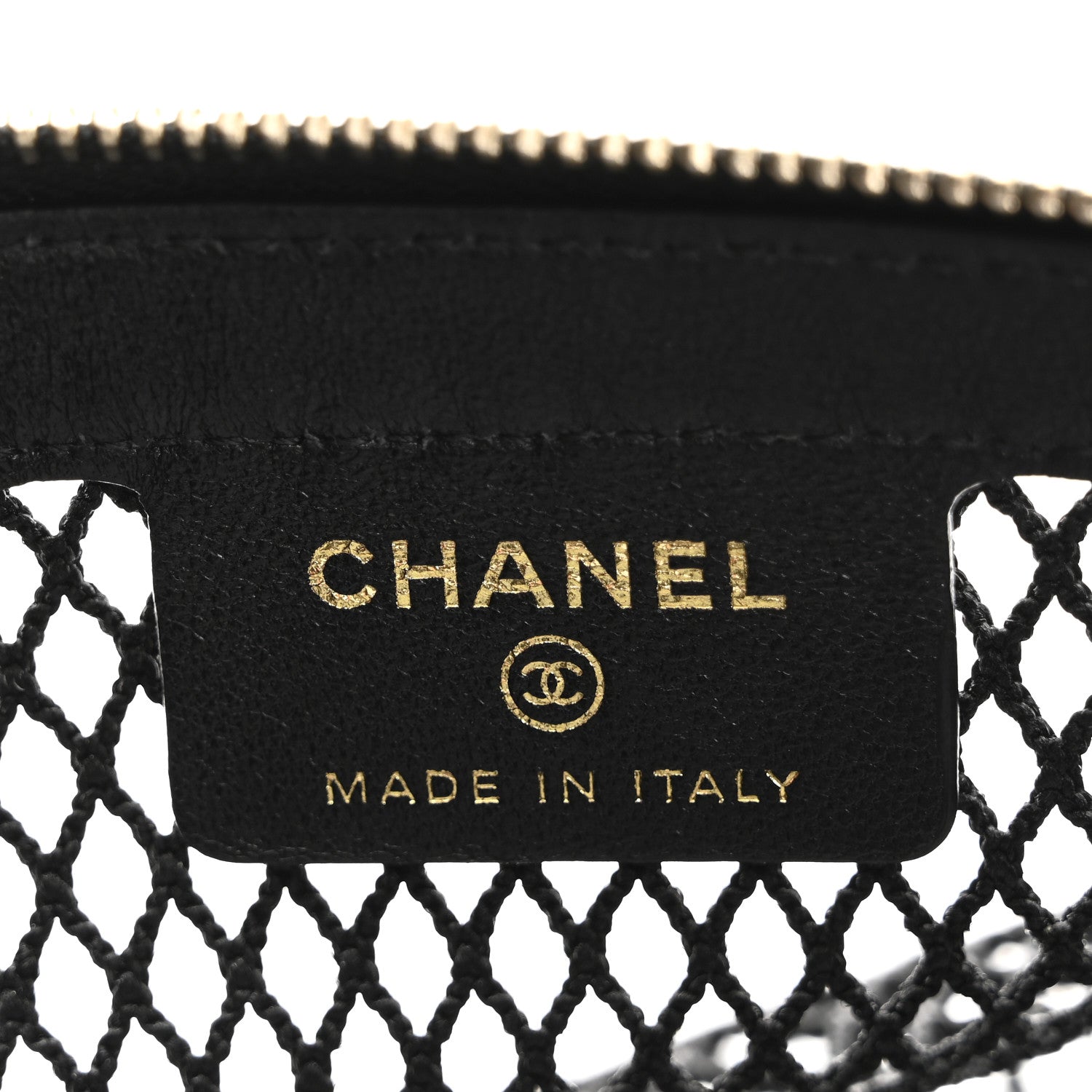 Chanel Mesh Shiny Lambskin Clutch With Chain Black 7 of 15