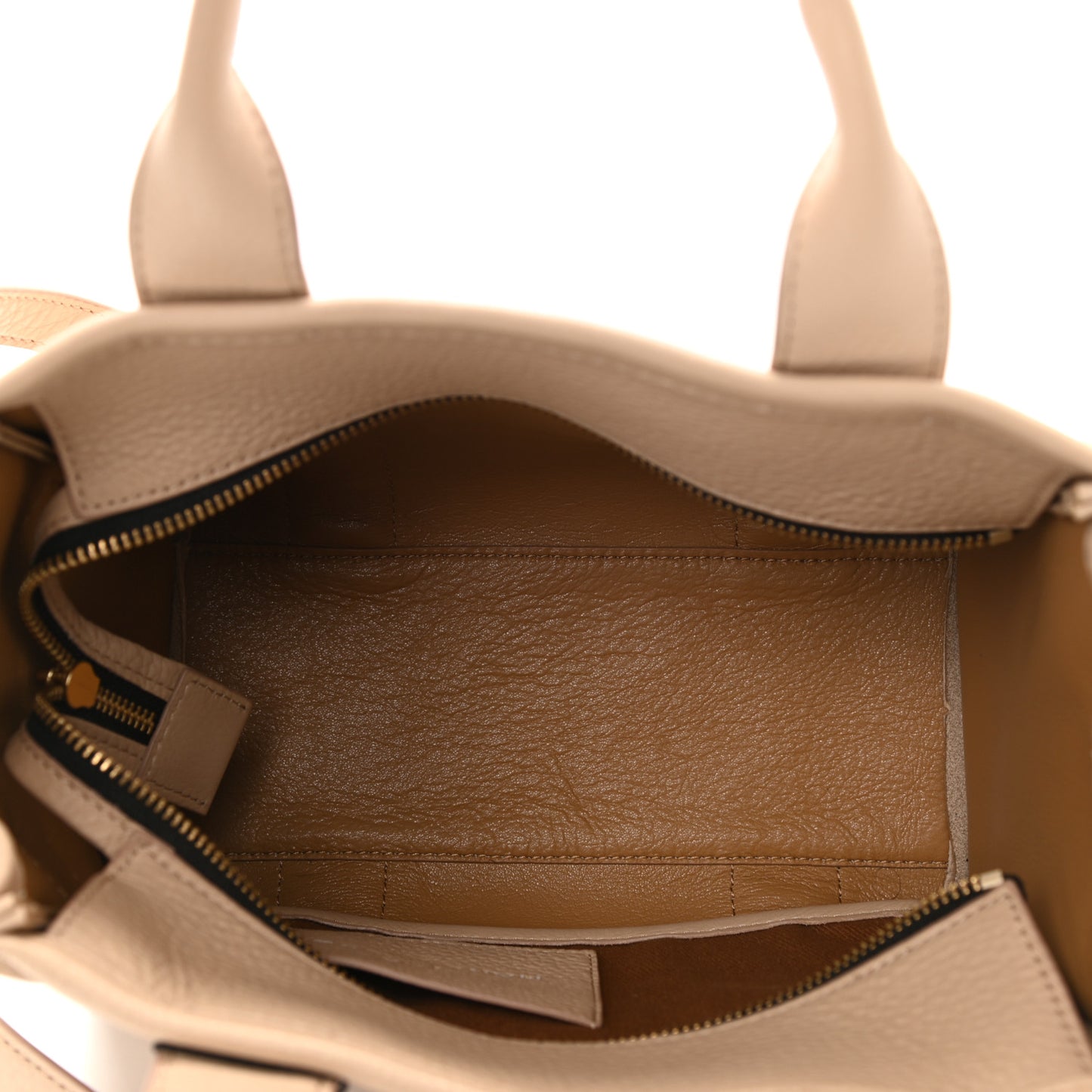 Grained Calfskin Small The Tote Bag Taupe