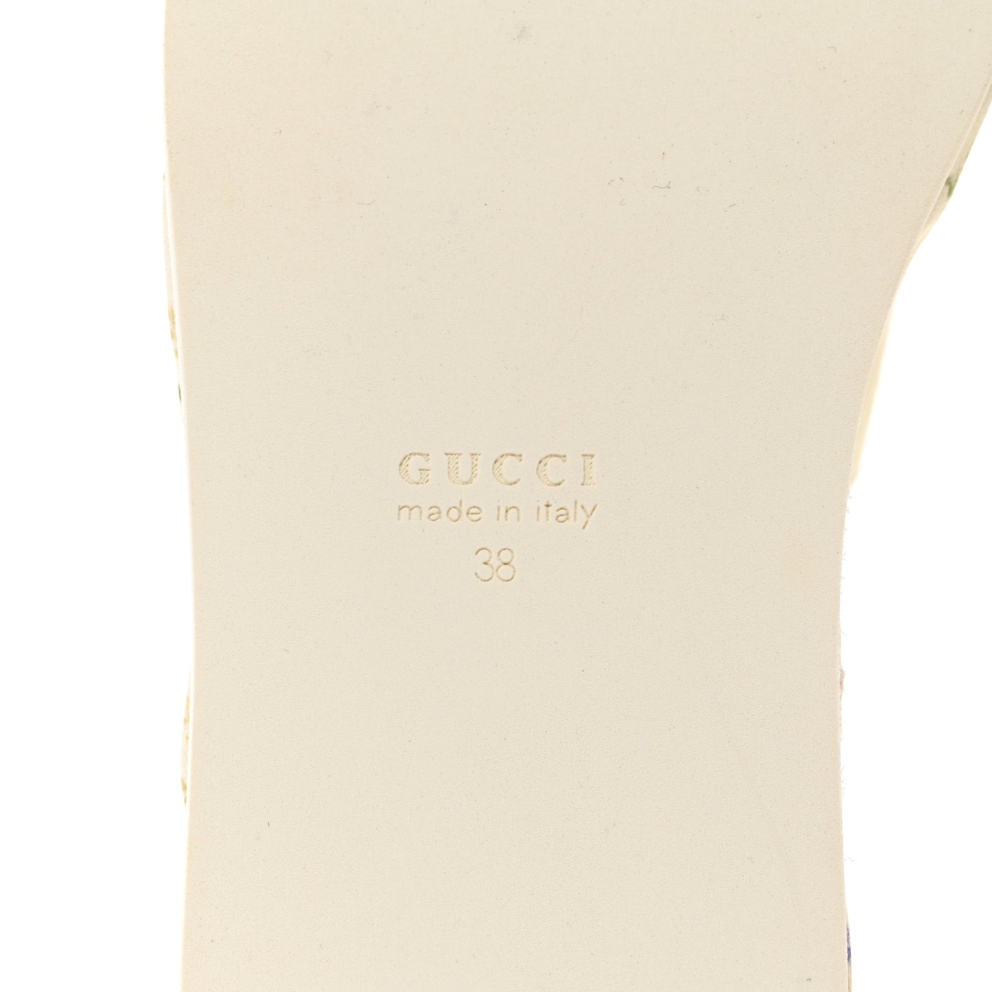 Canvas Floral Platform Sneakers 38 Ivory