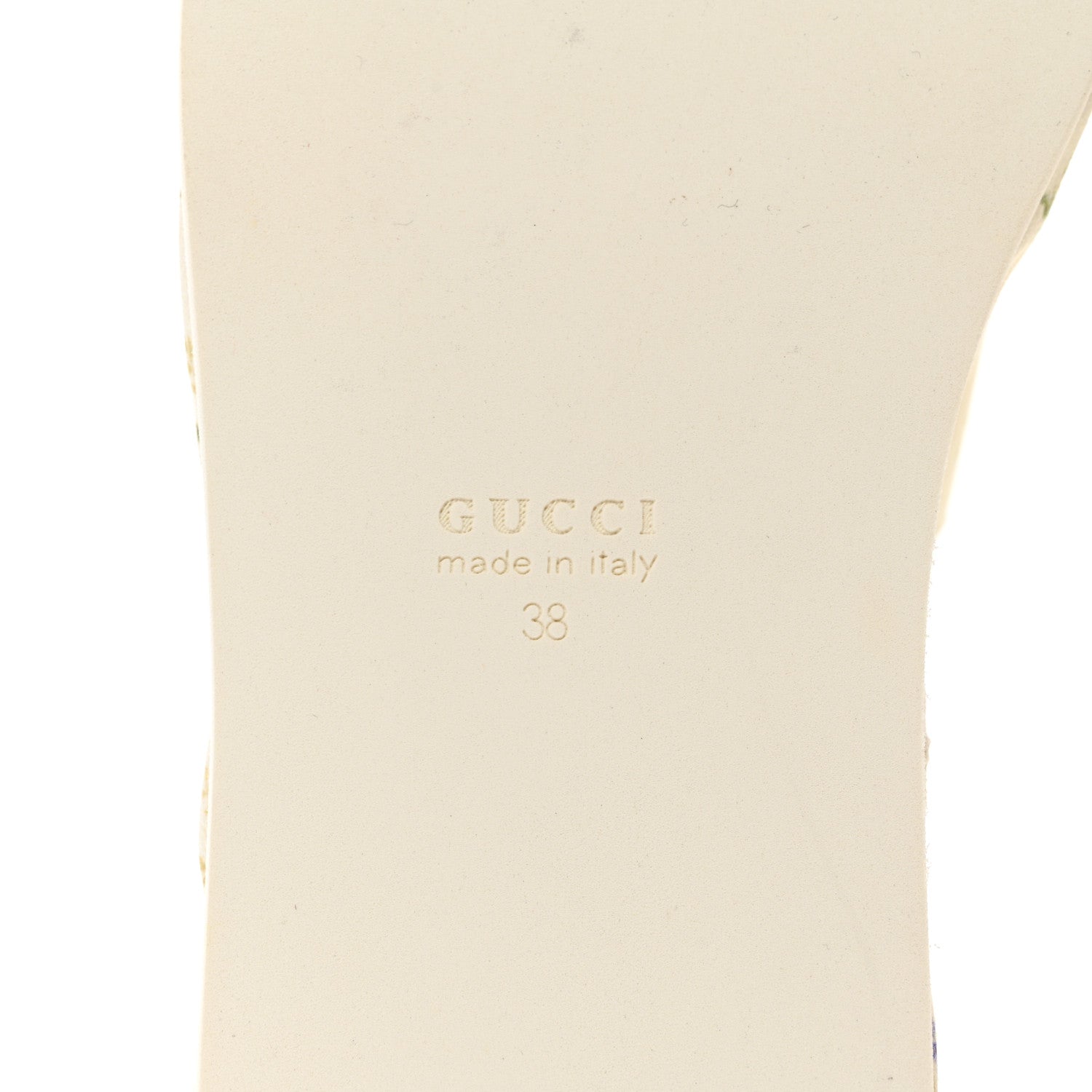Gucci Canvas Floral Platform Sneakers 38 Ivory 7 of 9