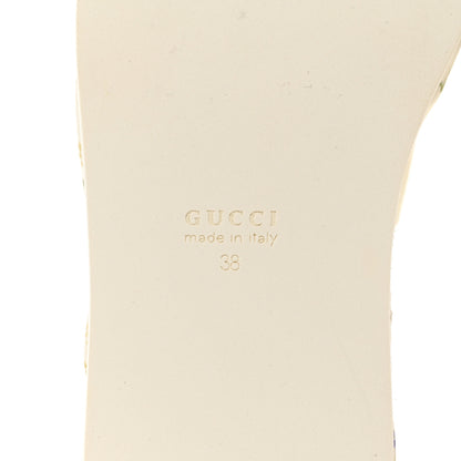 Gucci Canvas Floral Platform Sneakers 38 Ivory 7 of 9