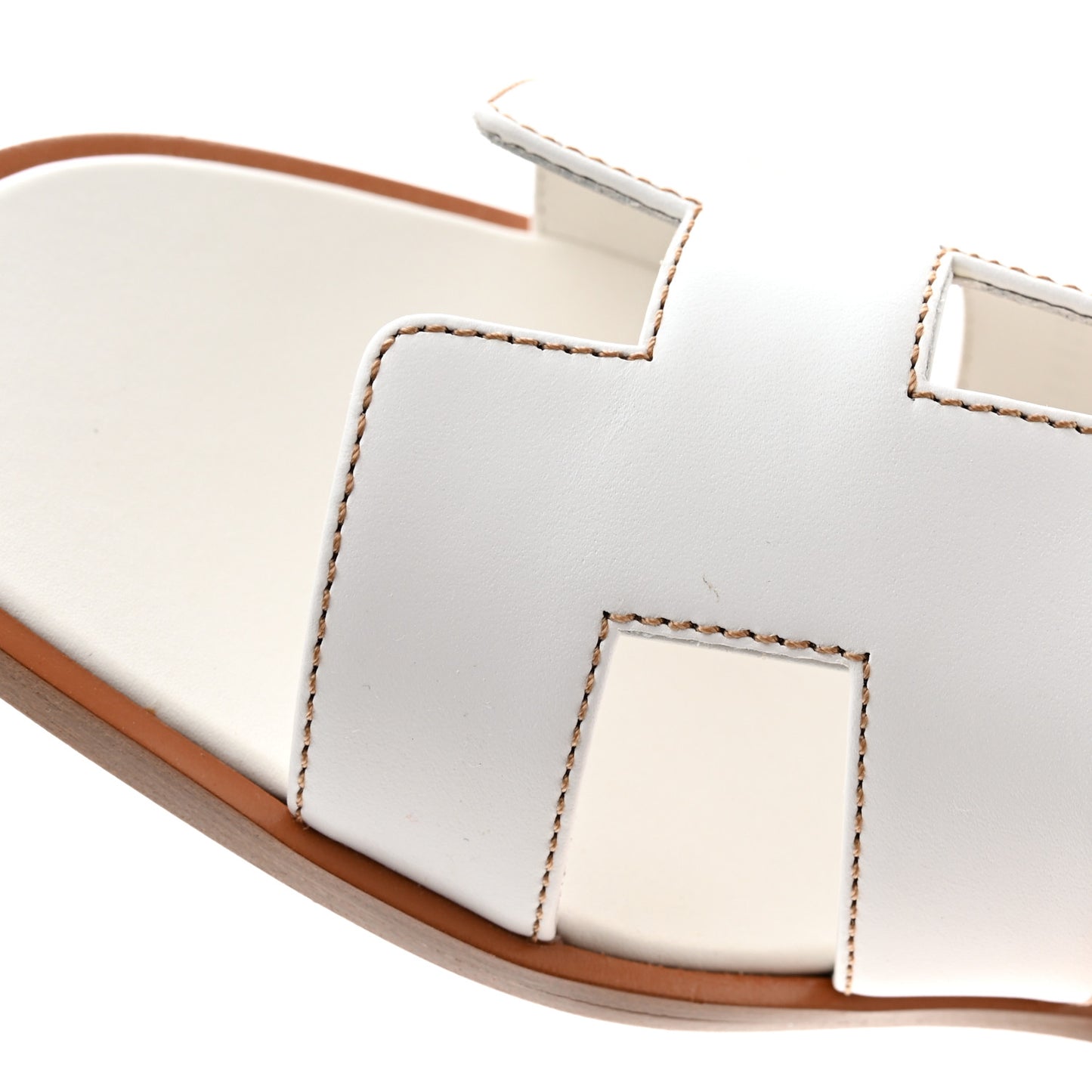 Box Calfskin Oran Sandals 38.5 White
