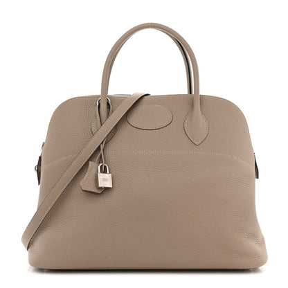 Hermes Taurillon Clemence Bolide 35 Gris Tourterelle 1 of 11