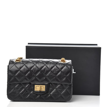 Chanel Aged Calfskin Quilted 2.55 Reissue Mini Flap Black 11 of 11