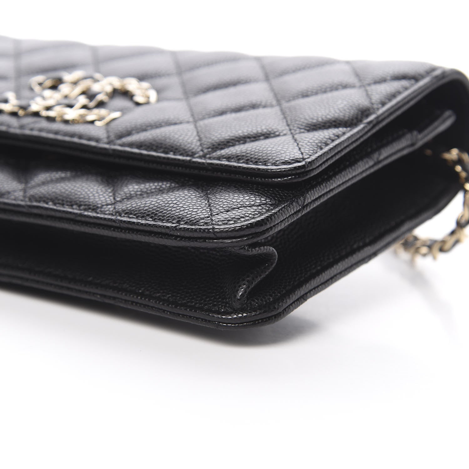 Chanel Caviar Quilted French New Wave Chain CC Wallet On Chain WOC Black 11 of 12