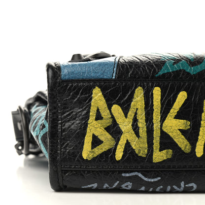 Balenciaga Agneau Arena Graffiti All Over Classic Hardware Mini City Black Multicolor 8 of 9