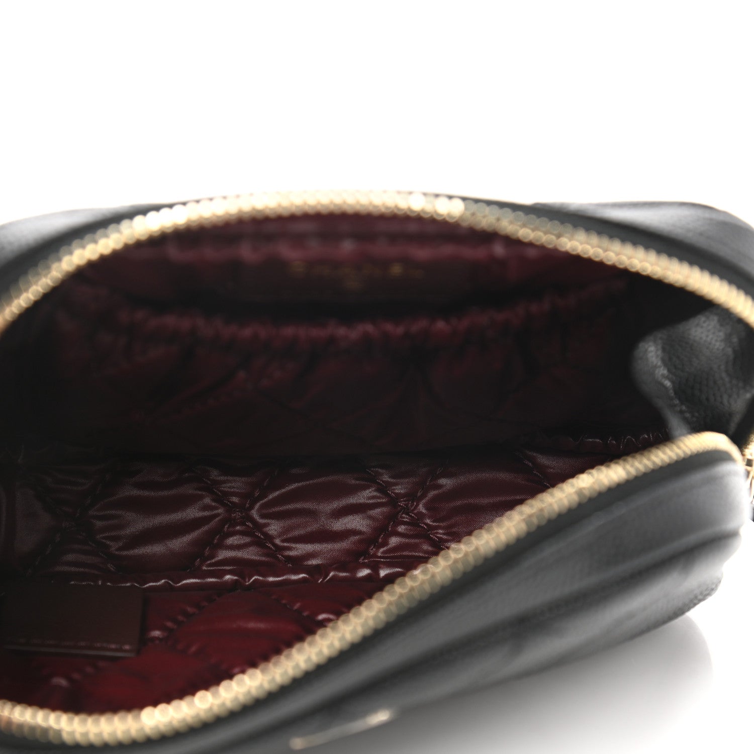 Chanel Caviar Quilted Small Curvy Pouch Cosmetic Case Black 5 of 8