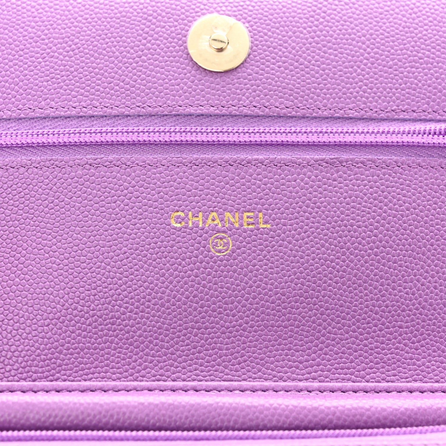 Chanel Caviar Quilted Wallet On Chain WOC Purple 6 of 12