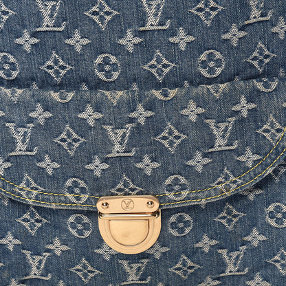 Louis Vuitton Monogram Denim Sac Plat Blue 12 of 13