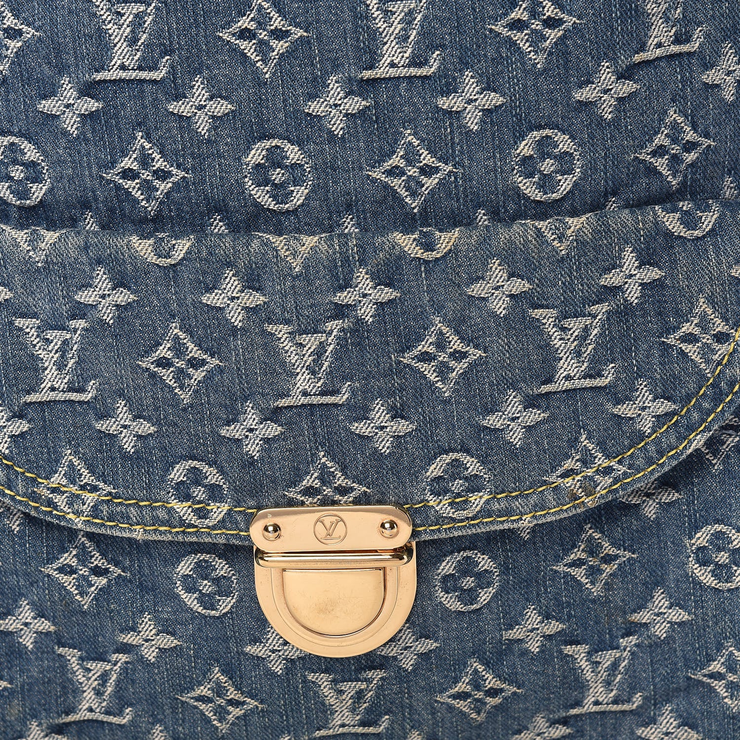 Louis Vuitton Monogram Denim Sac Plat Blue 12 of 13