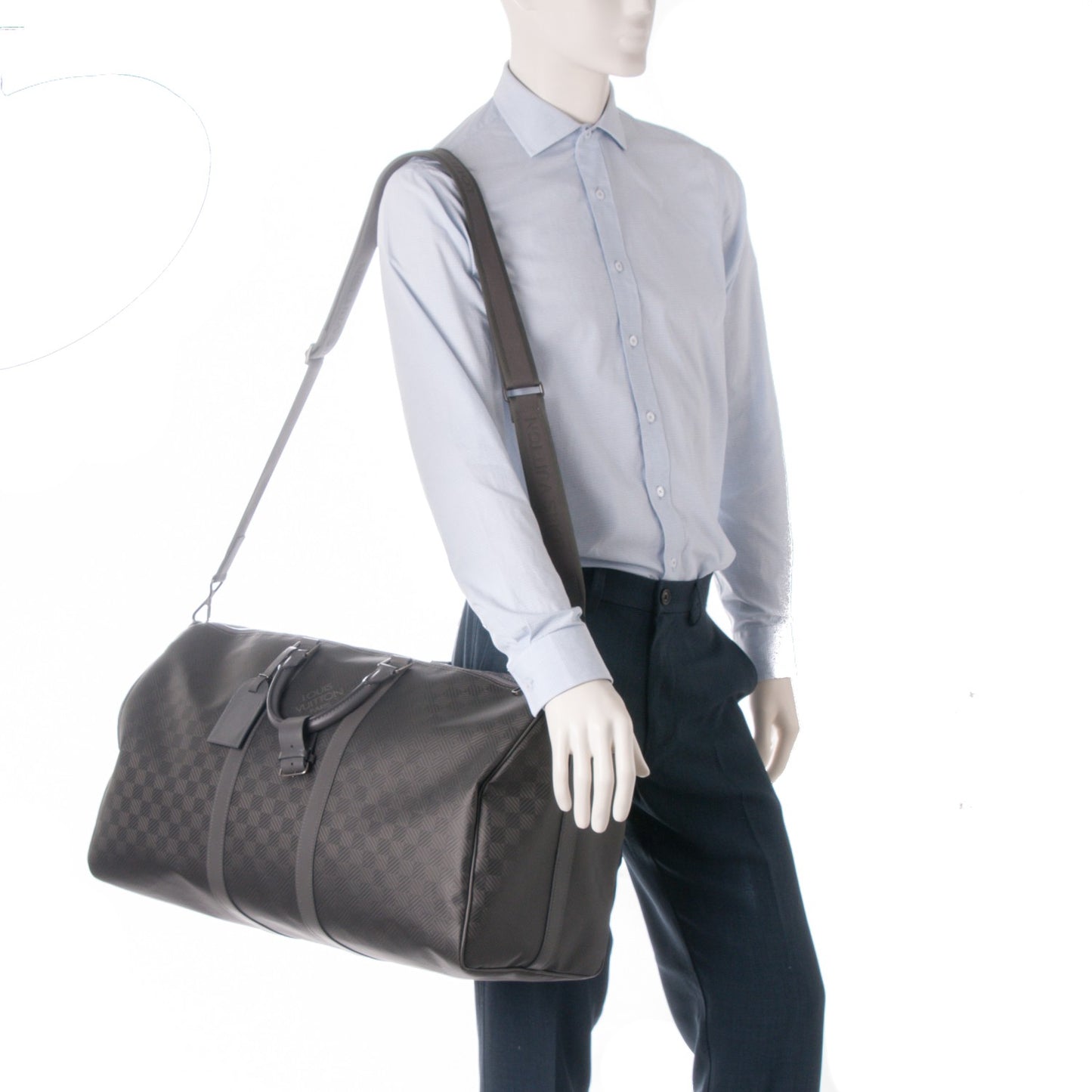Damier Carbone Keepall Bandouliere 55