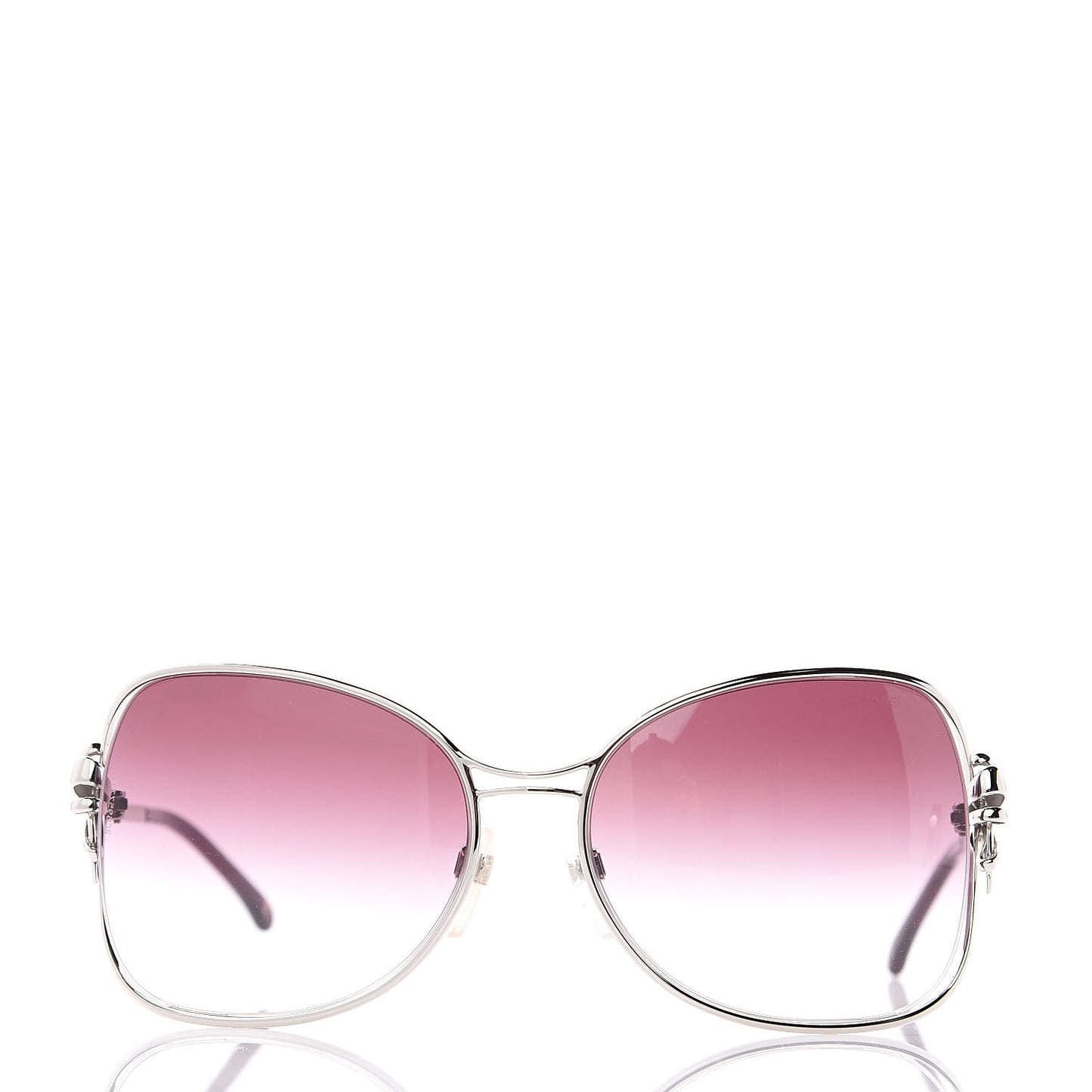 Butterfly Bow Sunglasses 4180 Silver Burgundy