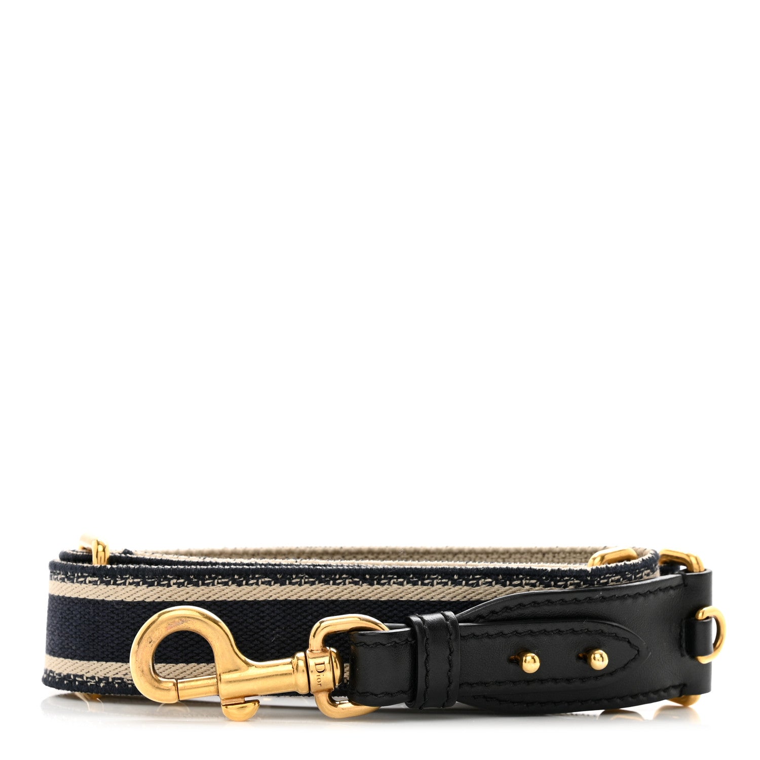 Christian Dior Canvas Embroidered Shoulder Strap Blue 1 of 4