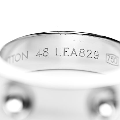 Louis Vuitton 18K White Gold Empreinte Ring 48 4.5 5 of 6