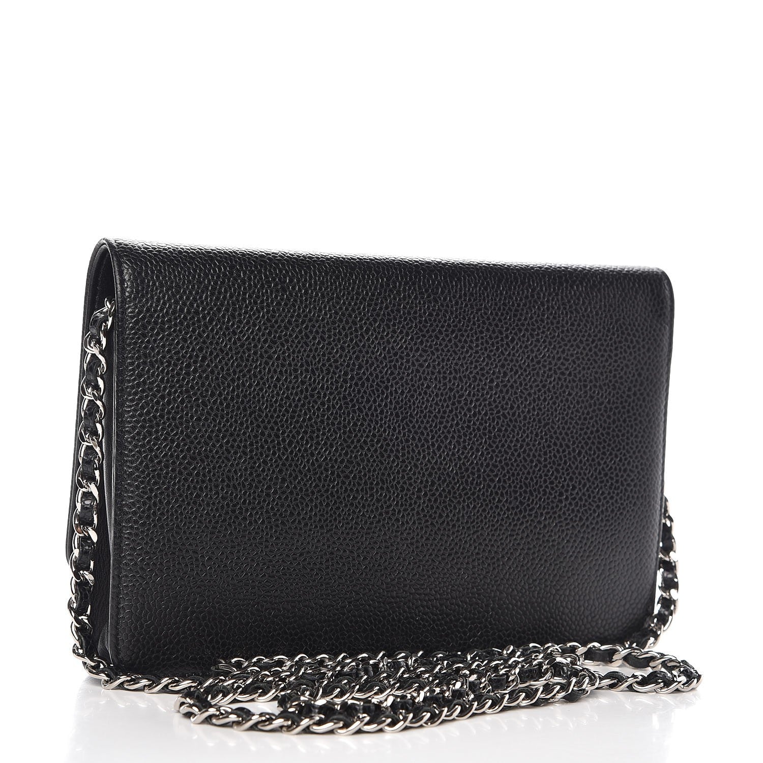 Chanel Caviar Timeless CC Wallet On Chain WOC Black 3 of 9