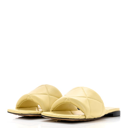 Bottega Veneta Nappa Quilted Rubber Lido Flat Sandals 36 Moon Beam 3 of 8