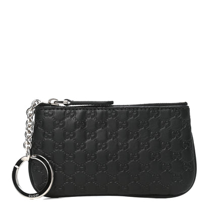 Gucci Microguccissima Key Ring Coin Case Black 1 of 8