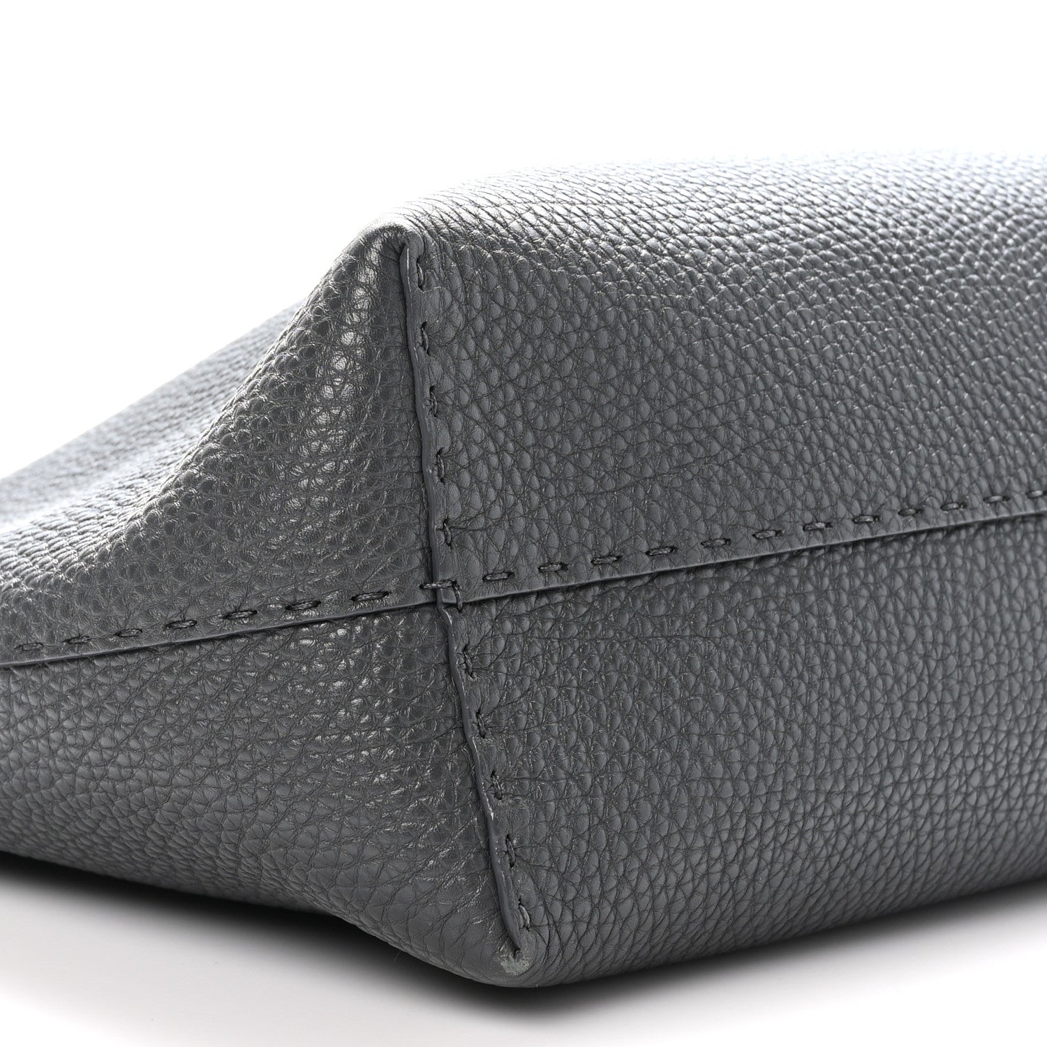 Fendi Cuoio Romano Selleria Bi-Color Large Carla Shopping Tote Asfalto Papavero 8 of 10