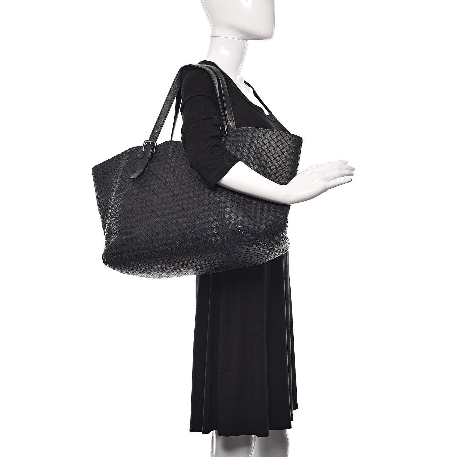 Bottega Veneta Nappa Intrecciato Large Seamless Tote Black 2 of 12