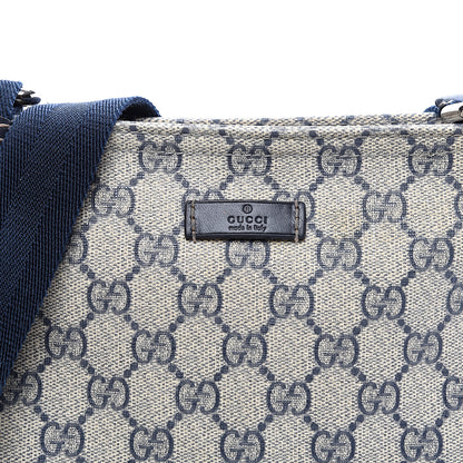 Gucci GG Supreme Monogram Small Flat Messenger Bag Navy 10 of 10