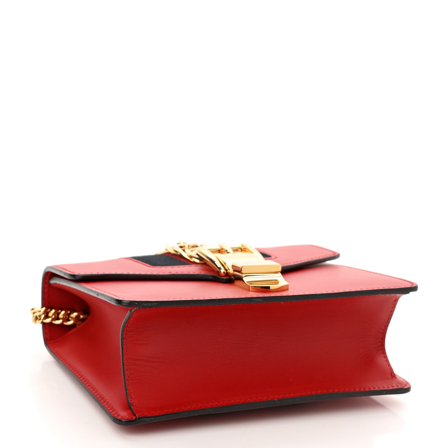 Calfskin Mini Sylvie Chain Shoulder Bag Hibiscus Red