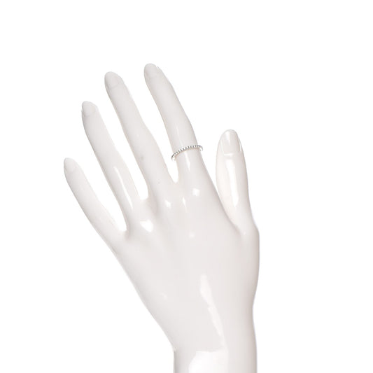 18K White Gold Diamond Metro Ring 48 4.5