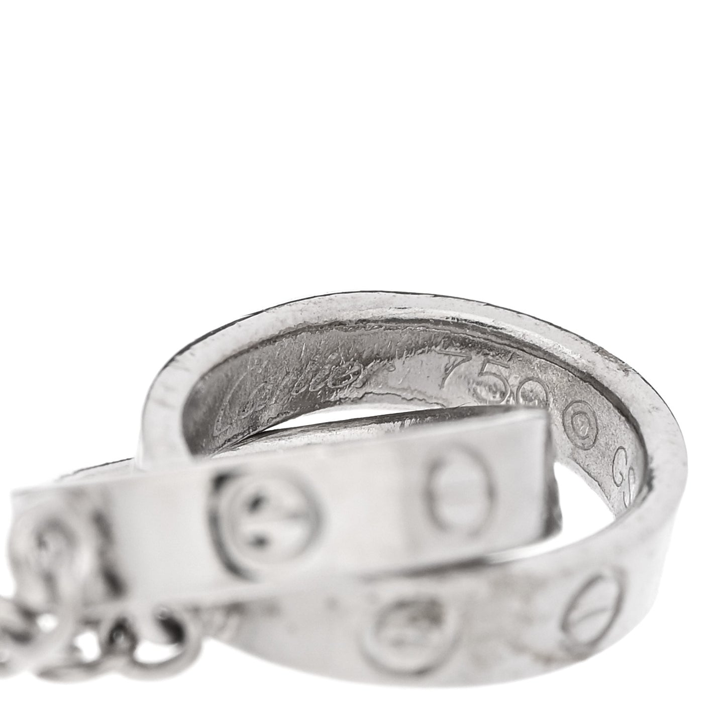 18K White Gold Interlocking LOVE Bracelet