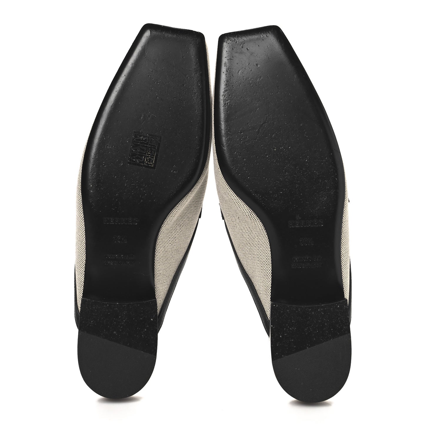 Canvas Calfskin Womens Groupie Mules 39.5 Prunoir Black