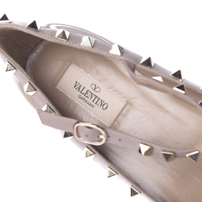 Valentino Garavani Patent Rockstud Cage Ballerina Flats 40 Poudre 8 of 11
