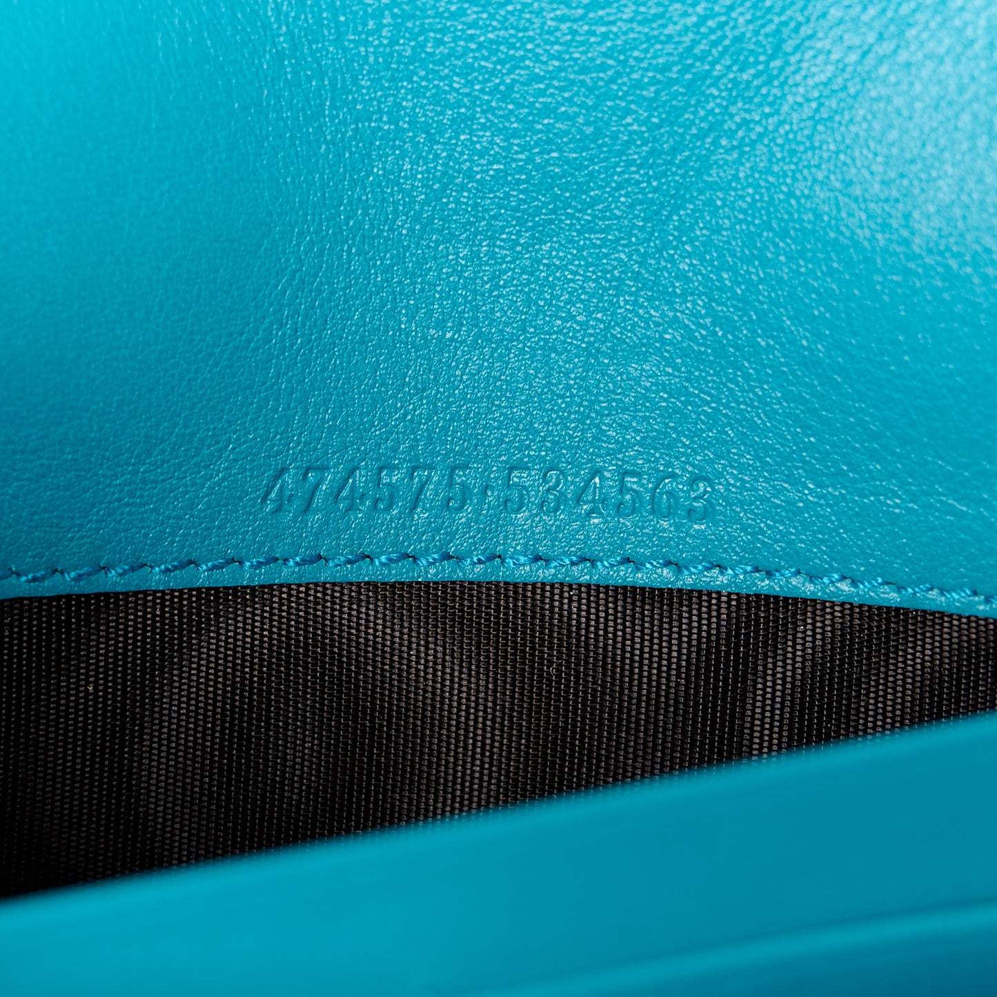 Velvet Matelasse GG Marmont Chain Wallet Pavone Cyan