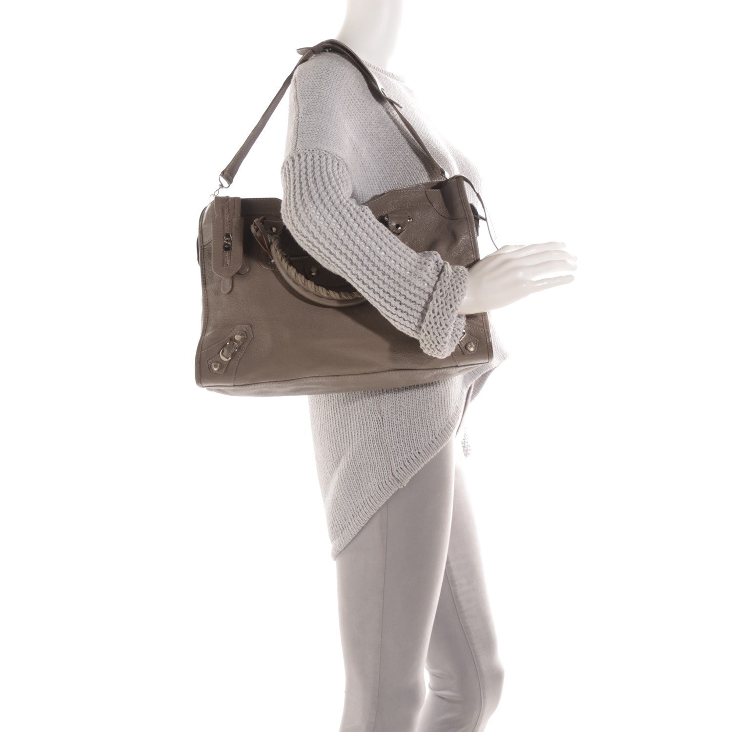 Balenciaga Chevre Hamilton Giant 12 Silver Hardware City Gris Poivre 2 of 9