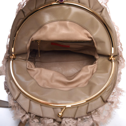 Valentino Garavani Macrame Lace Studded Satchel Pink 5 of 7