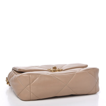 Chanel Lambskin Quilted Medium Chanel 19 Flap Dark Beige 4 of 11