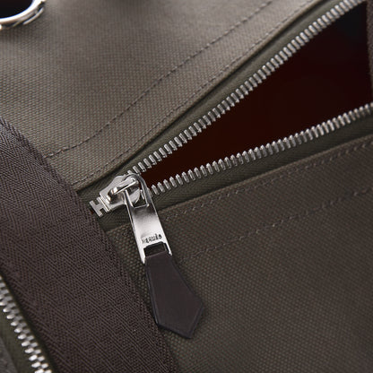 Hermes Fabric Carrying Dog Bag Kaki Feu 10 of 15