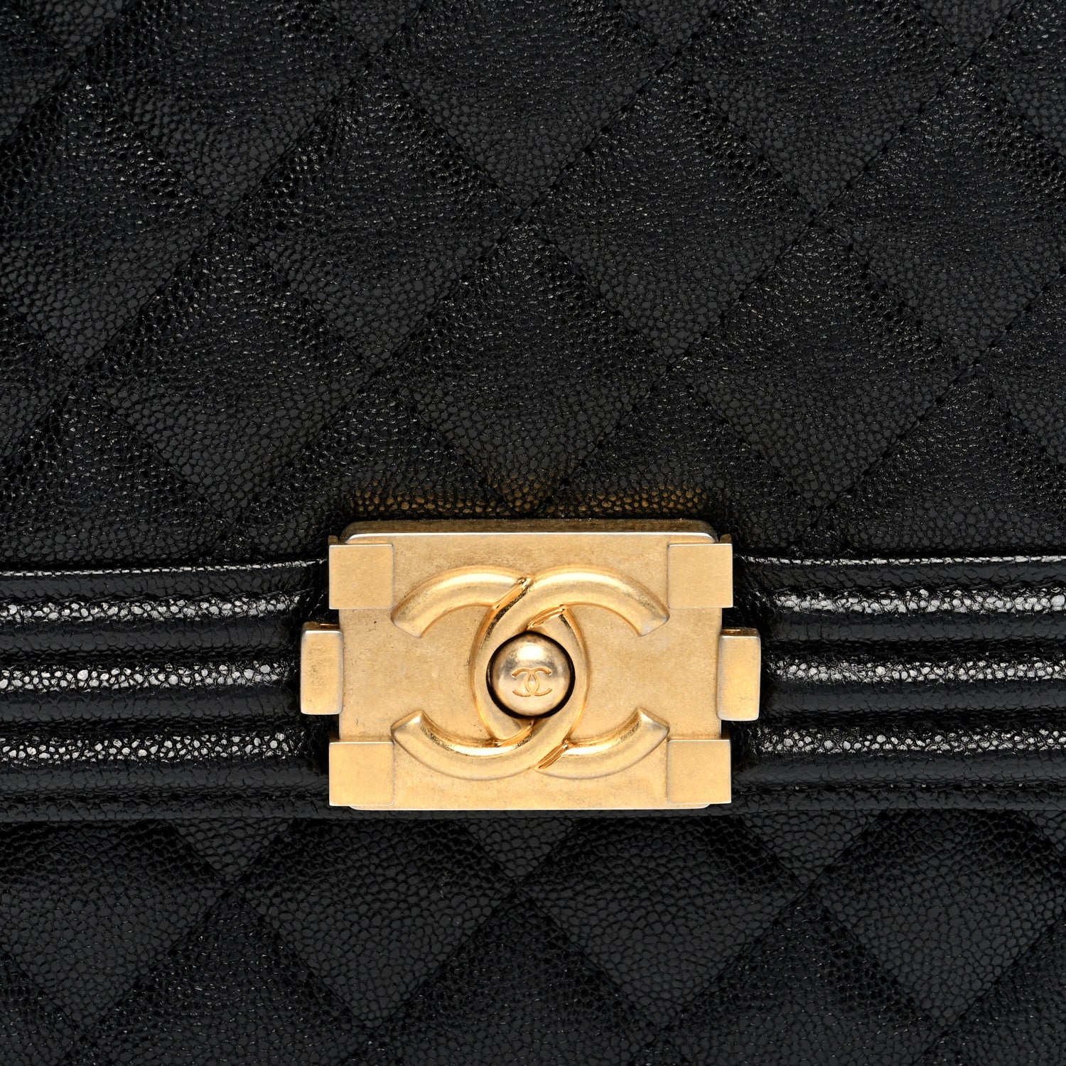 Chanel Caviar Quilted North South Boy Flap Black 8 of 10