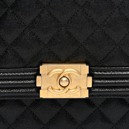 Chanel Caviar Quilted North South Boy Flap Black 8 of 10
