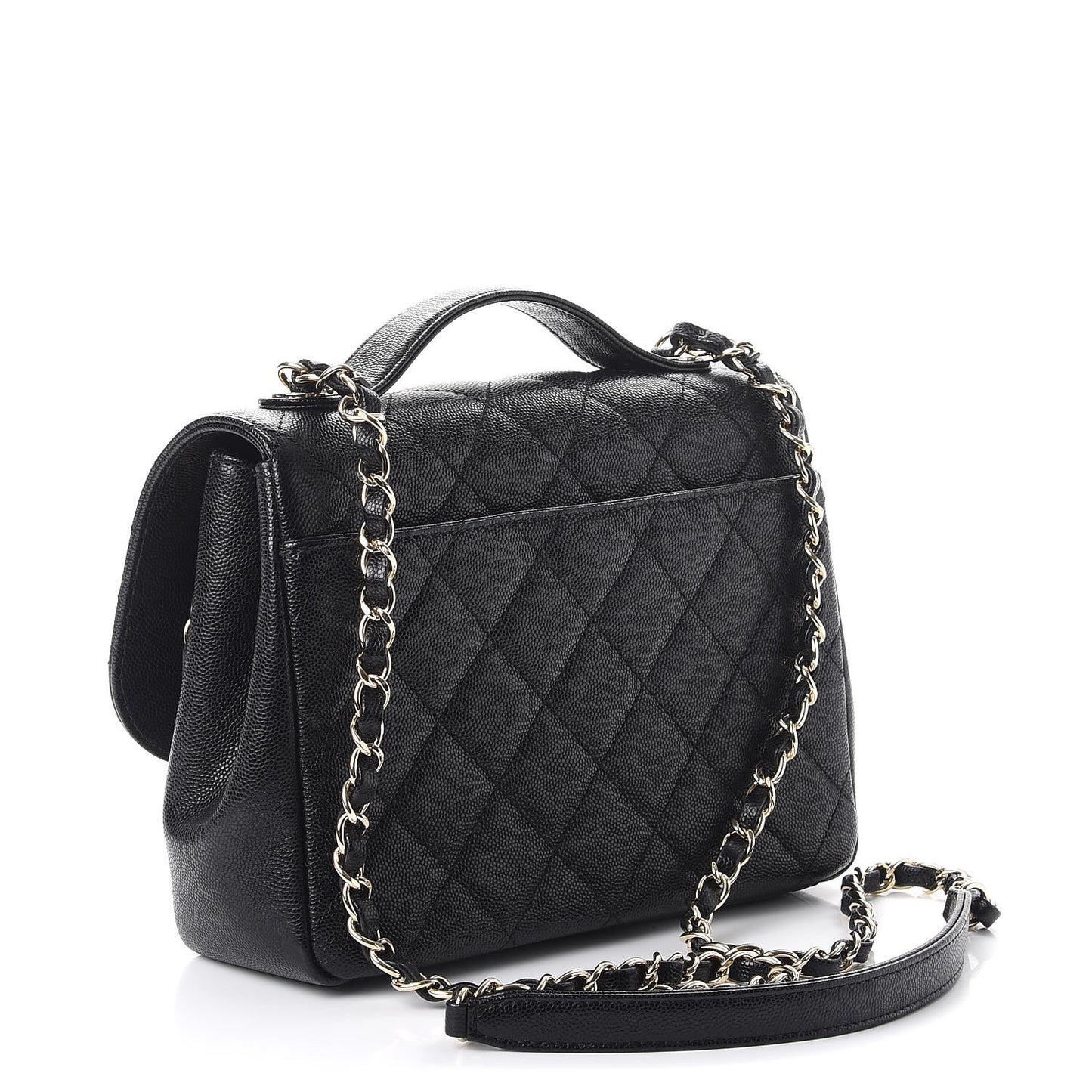 Caviar Quilted Medium Business Affinity Flap Black