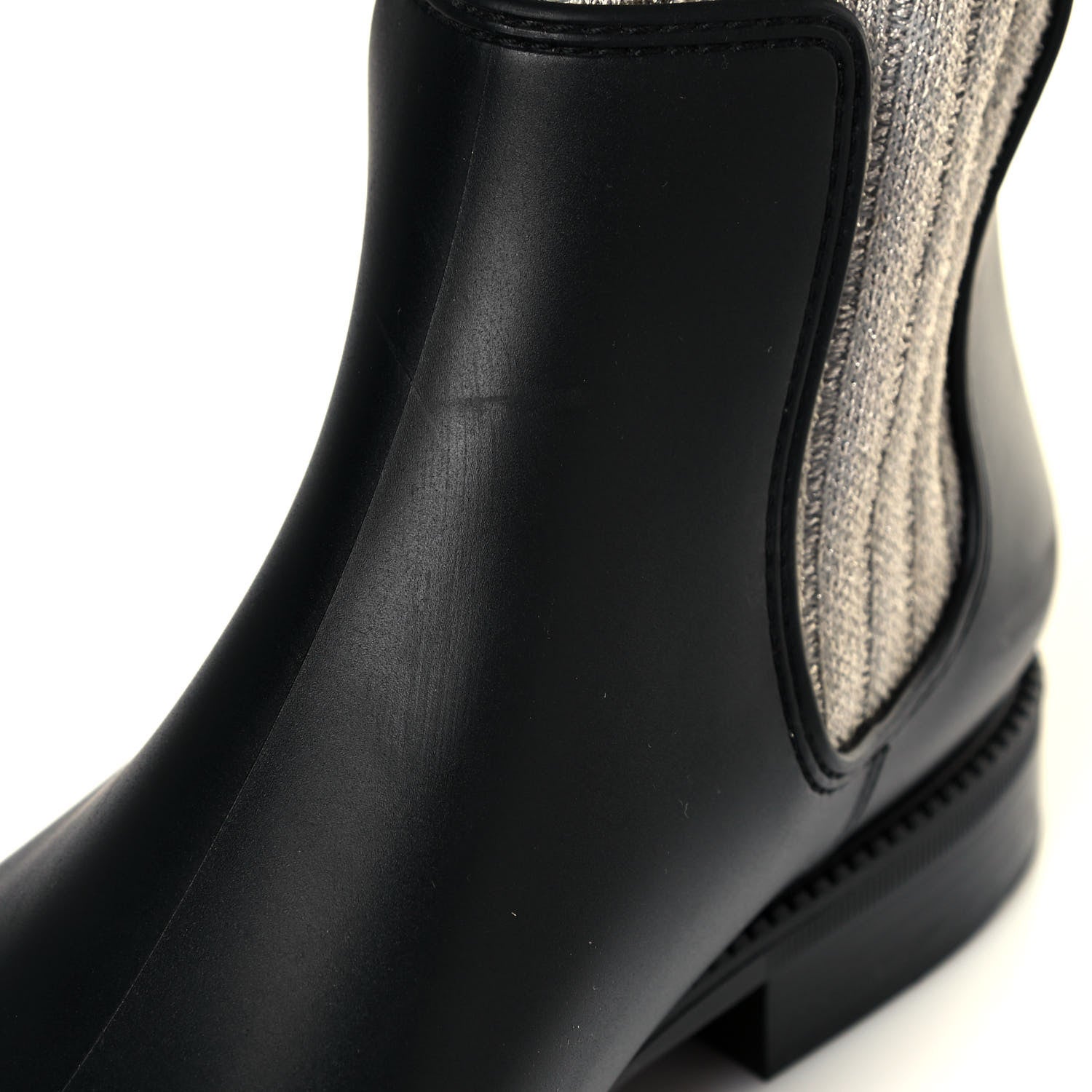Givenchy Knit Rubber Storm Over The Knee Boots 40 Silver Gold 10 of 10