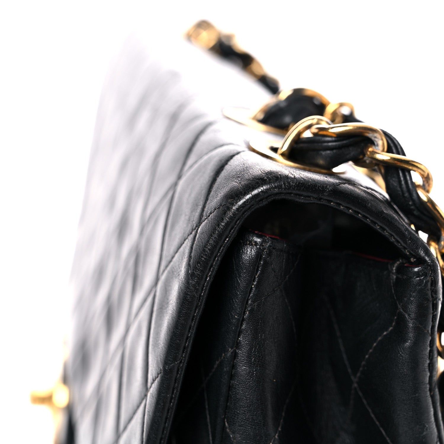 Chanel Lambskin Quilted XL Jumbo Single Flap Black 26 of 33